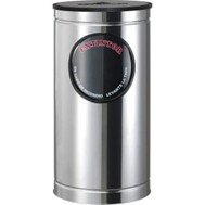 PORTAEXTINTOR CILÍNDRICO INOXIDABLE PULIDO PARA C02 10 LB