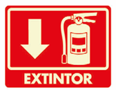 Extintor con Flecha Abajo