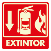 Extintor con Fuego