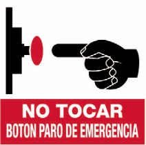 No Tocar Botón Paro de Emergencia