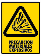 Precaución Materiales Explosivos