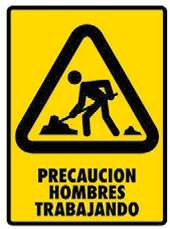 Precaución Hombres Trabajando