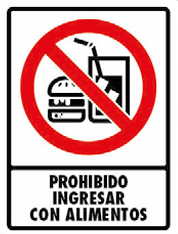 Prohibido Ingresar Alimentos