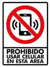 Prohibido Usar Celular en esta Área