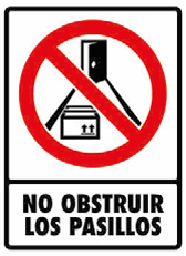No Obstruir los Pasillos